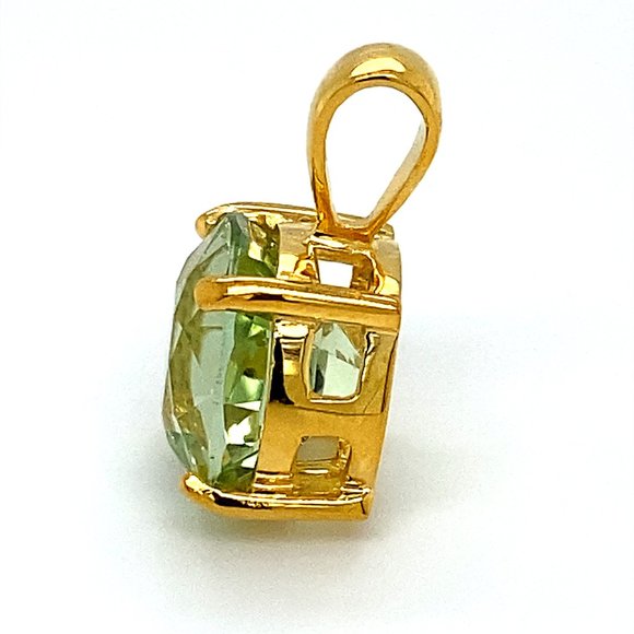 Mint Green Tourmaline 7.10ct Solid 14K Pendant - Picture 6 of 7